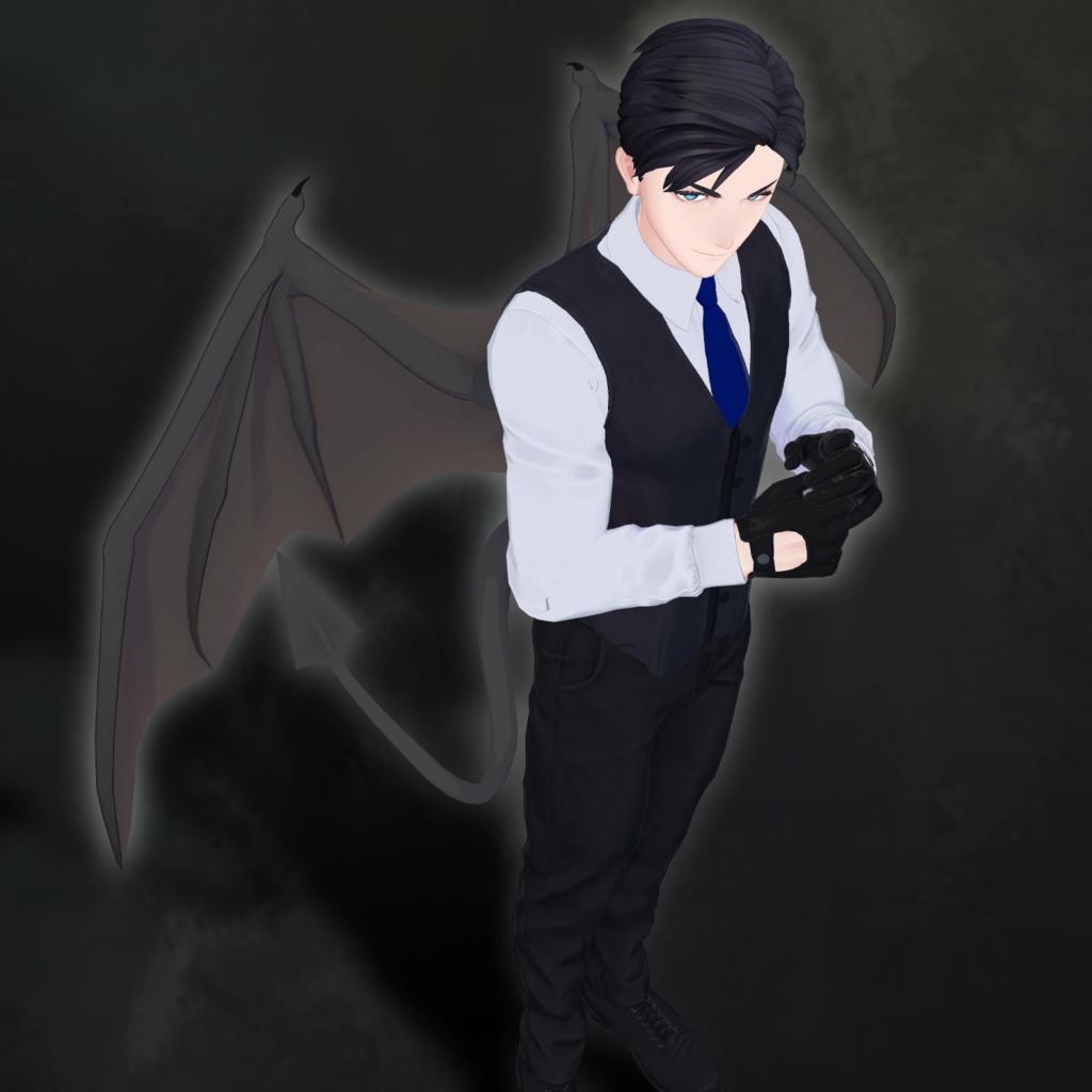 シンプル悪魔の羽&尻尾 #Crowatu_Shop