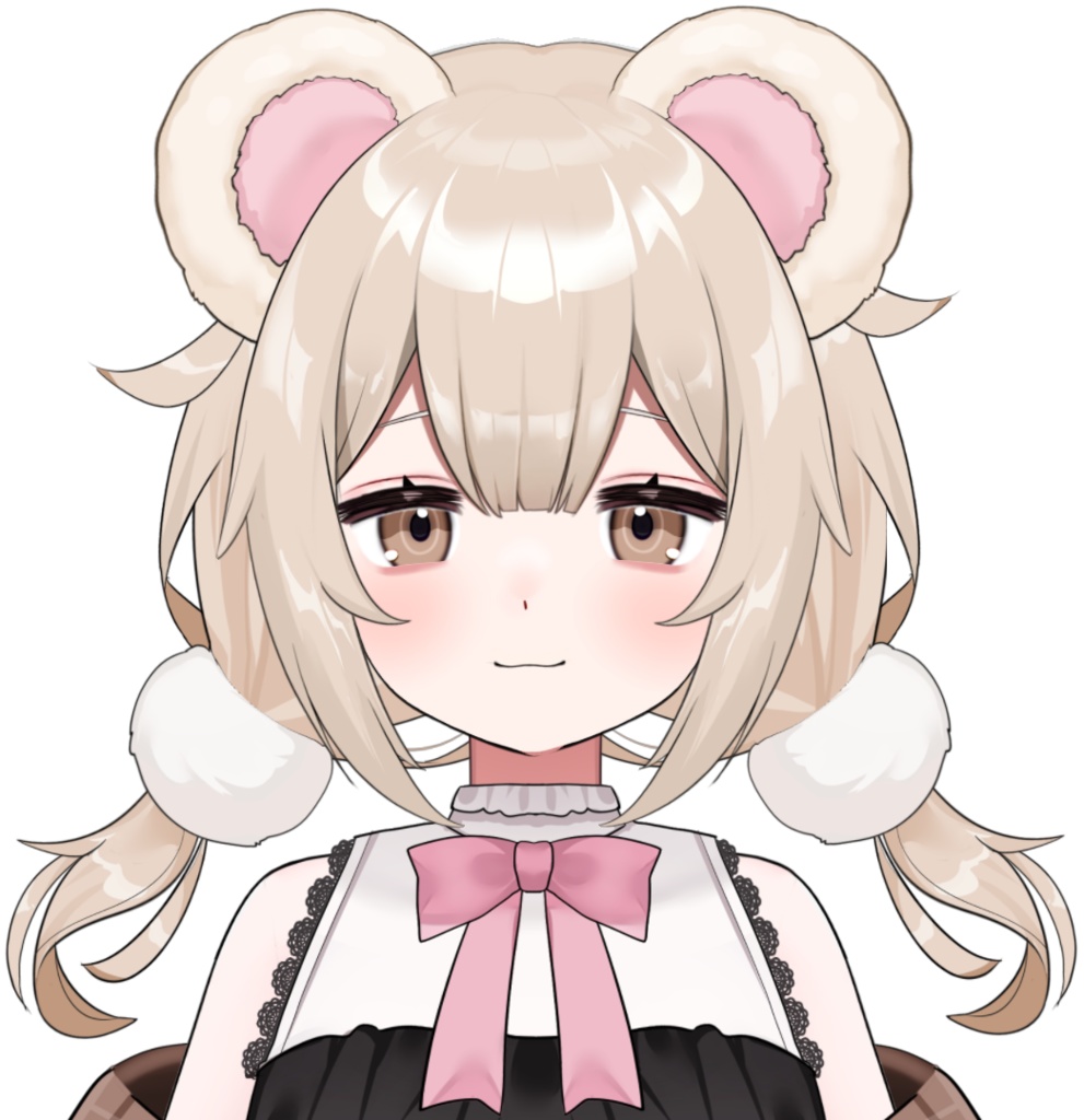 【限定1点】【VTS】【LIVE2D】使用準備が整った、かわいいクマの女の子のLive2Dモデル。単品販売のみです。