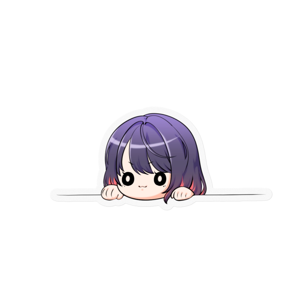 ひょっこり覗き見浮ちゃんステッカー