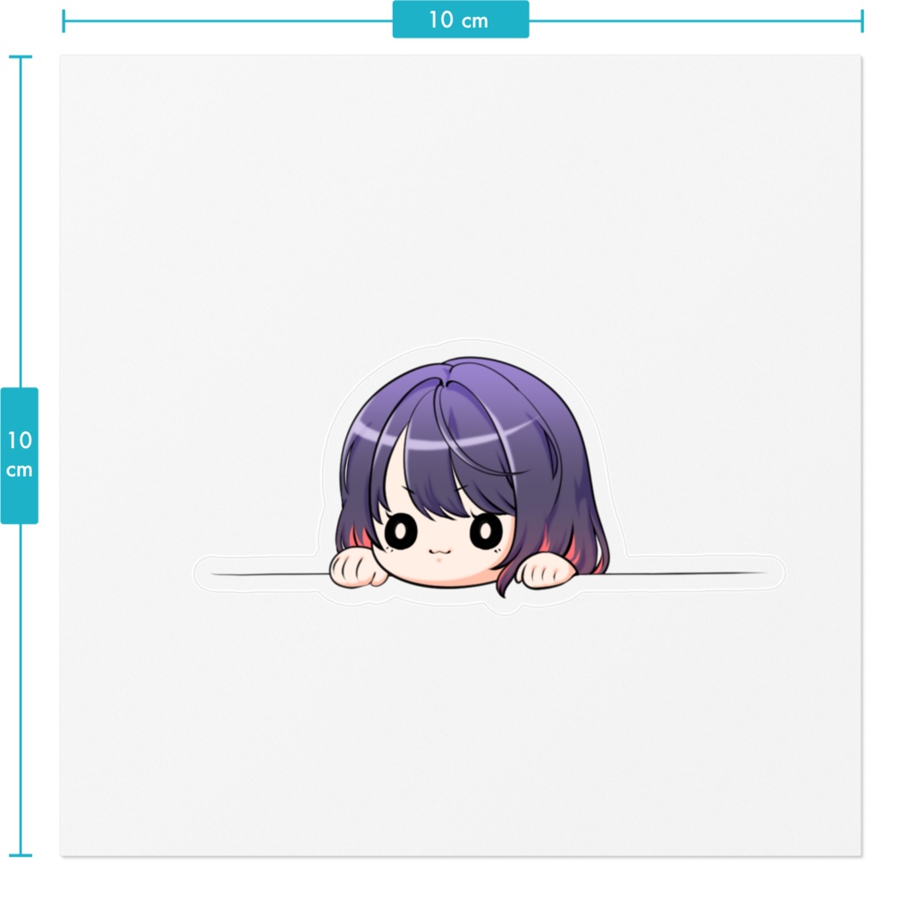 ひょっこり覗き見浮ちゃんステッカー