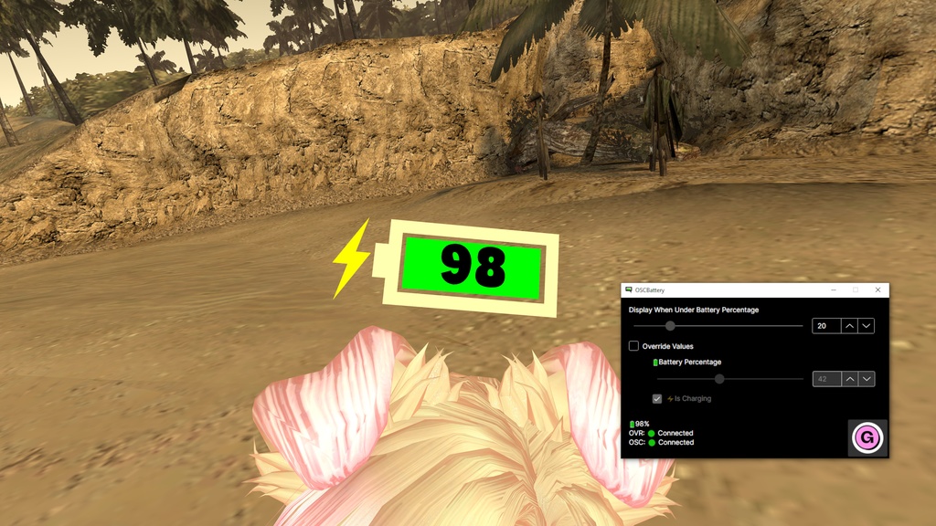 OSCBattery - Battery Status on Your VRChat Avatar