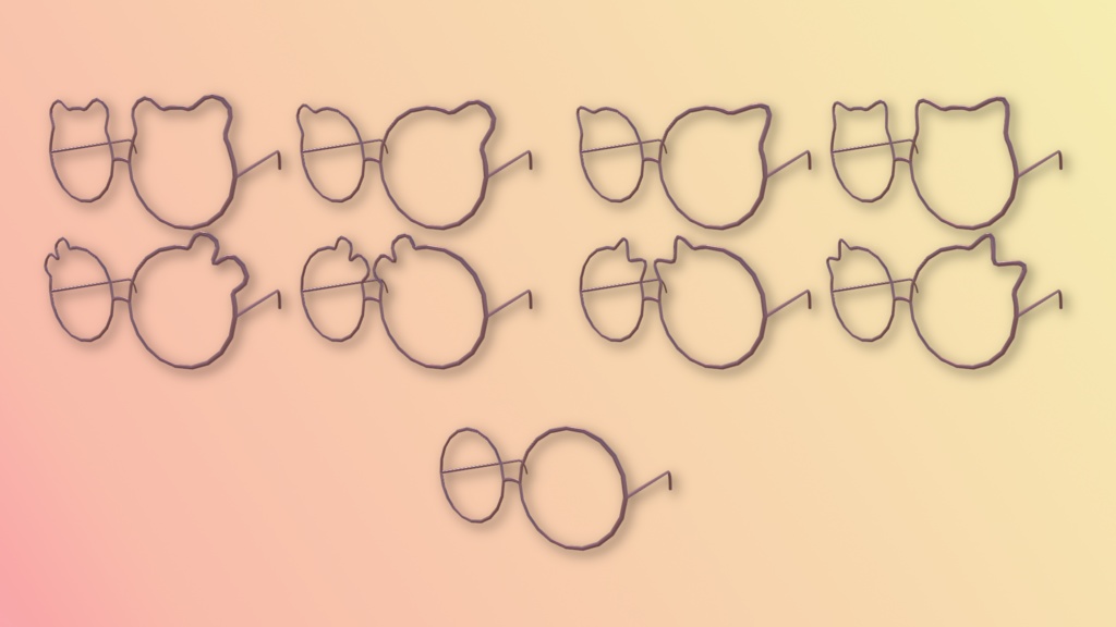 Cat & Bunny Glasses Prefab/Asset