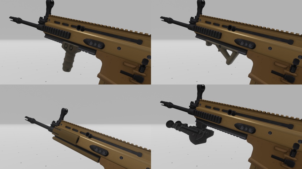 カスタマイズ可能なSCARライフルギミック | Customizable SCAR Rifle Gimmick