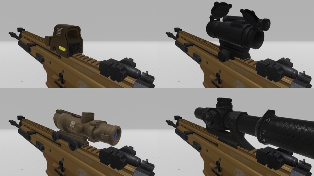カスタマイズ可能なSCARライフルギミック | Customizable SCAR Rifle Gimmick