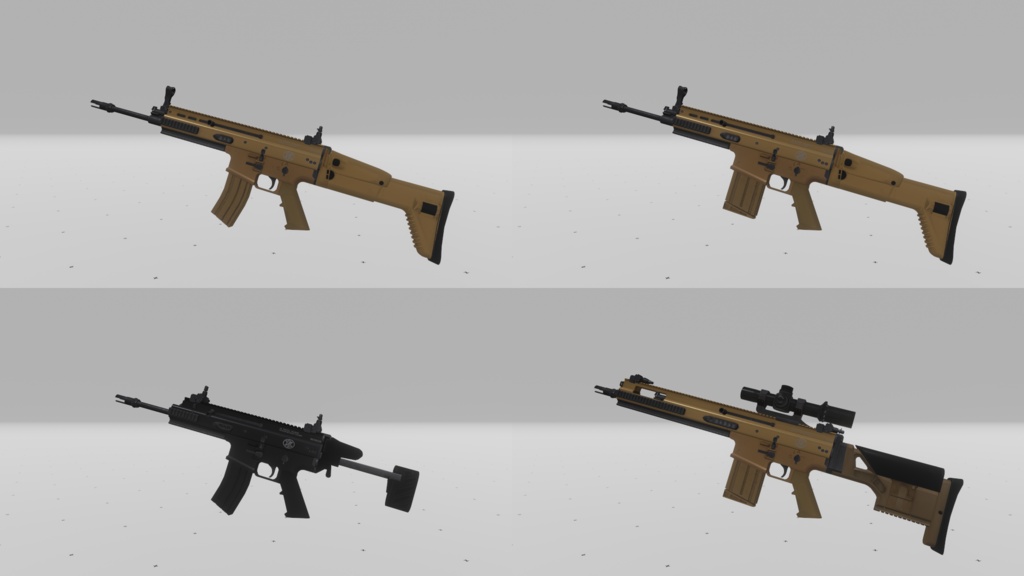 カスタマイズ可能なSCARライフルギミック | Customizable SCAR Rifle Gimmick