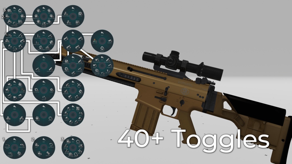 カスタマイズ可能なSCARライフルギミック | Customizable SCAR Rifle Gimmick