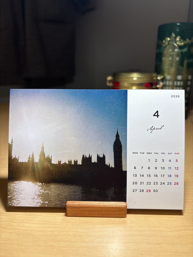 【予約販売/限定10部】 英国の余韻 卓上カレンダー(4月始まり)