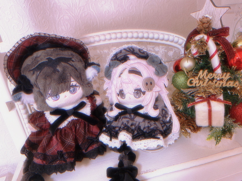 赤チェックワンピース