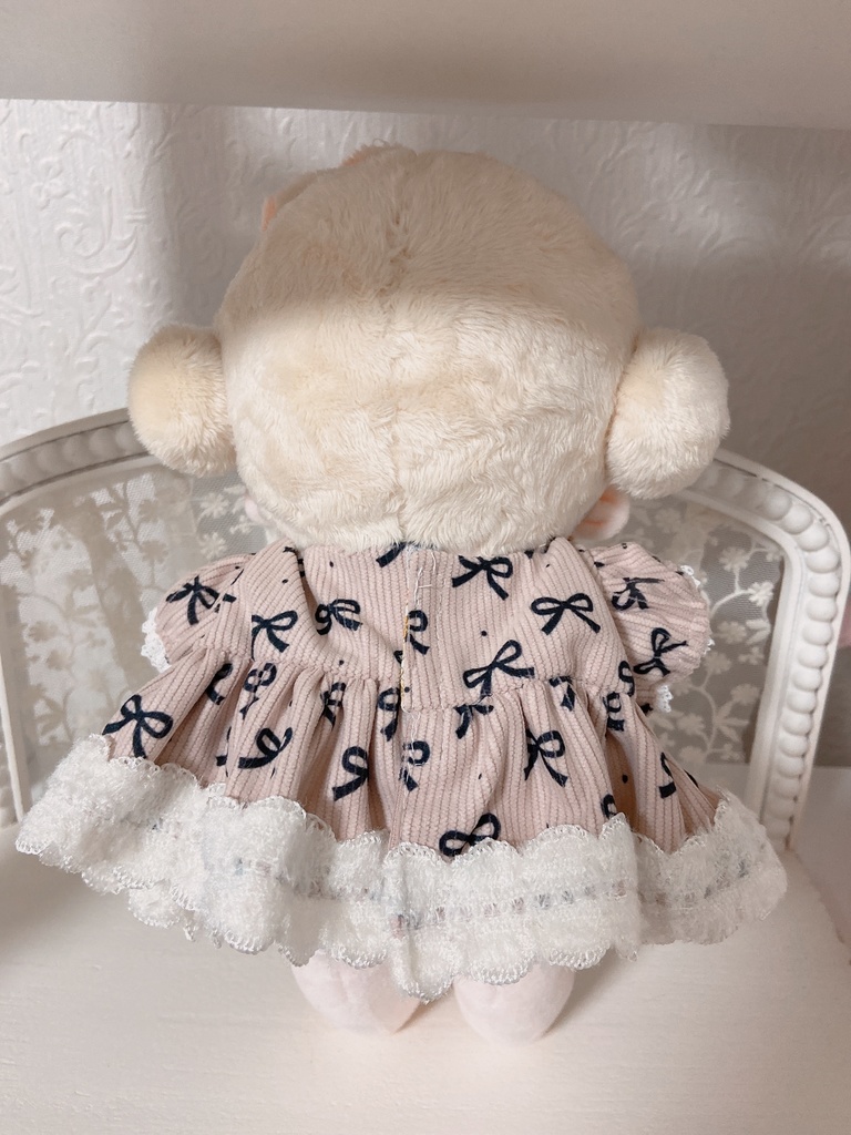 コーデュロイリボンワンピース(ピンク・20)