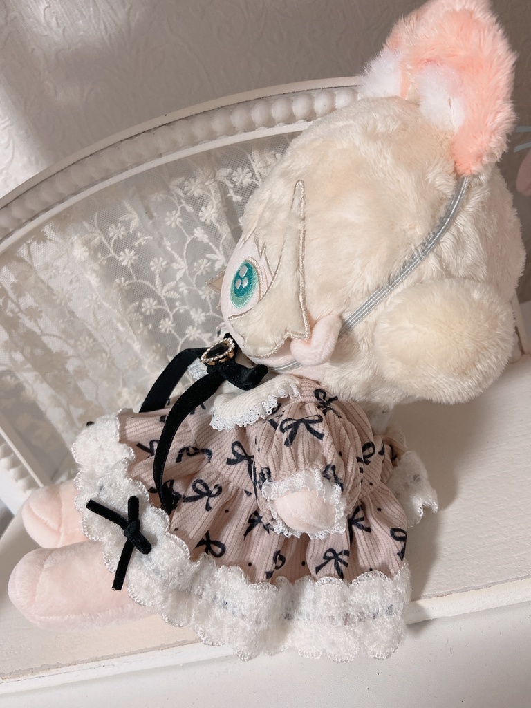 コーデュロイリボンワンピース(ピンク・20)