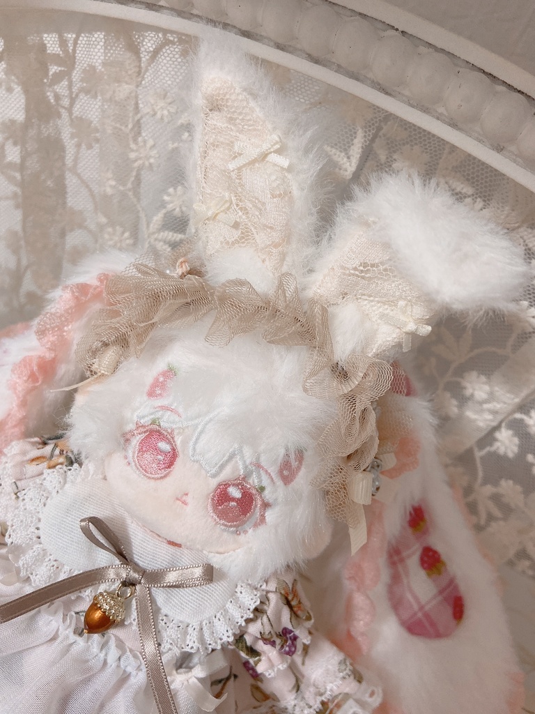 レースうさ耳カチューシャ(ブラウン)