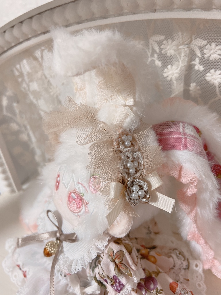 レースうさ耳カチューシャ(ブラウン)