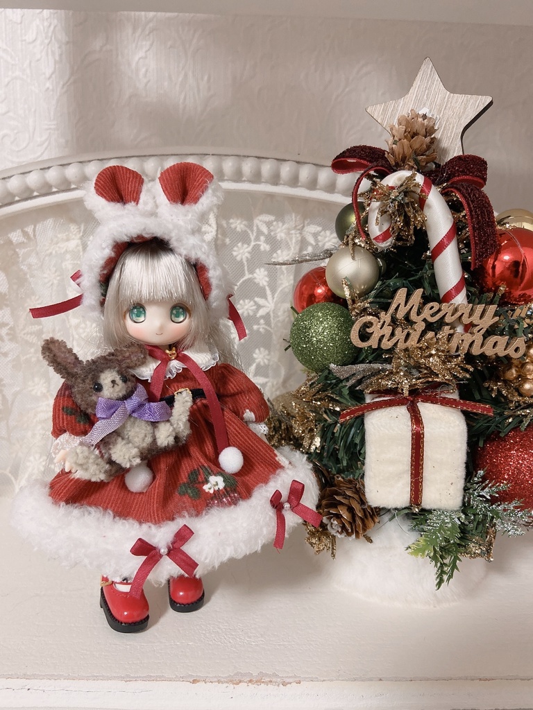 うさぎファーワンピース