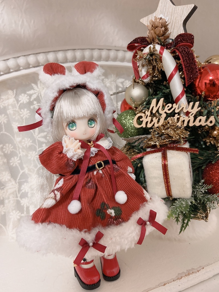 うさぎファーワンピース