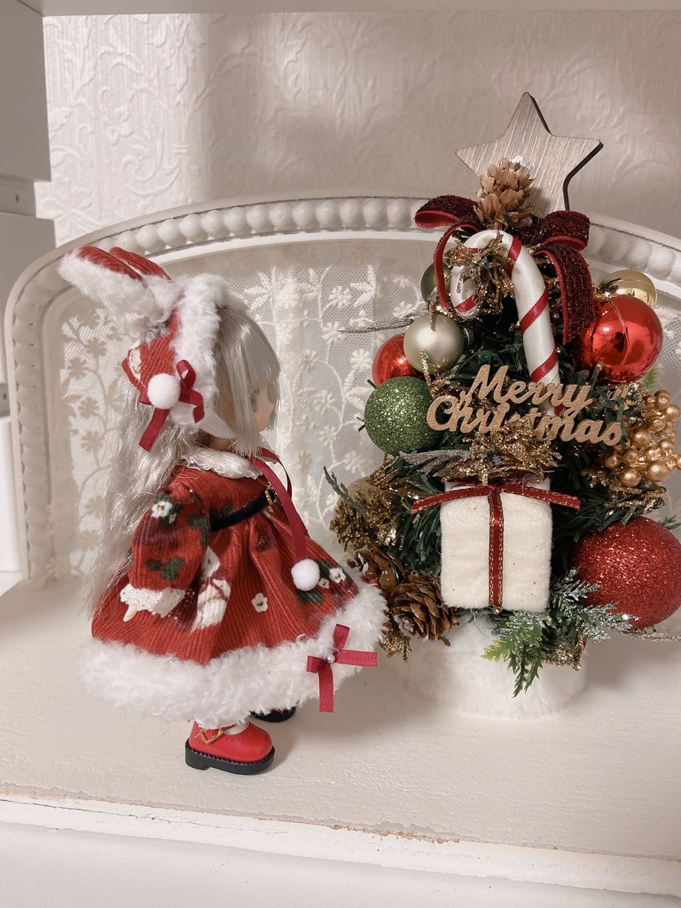 うさぎファーワンピース