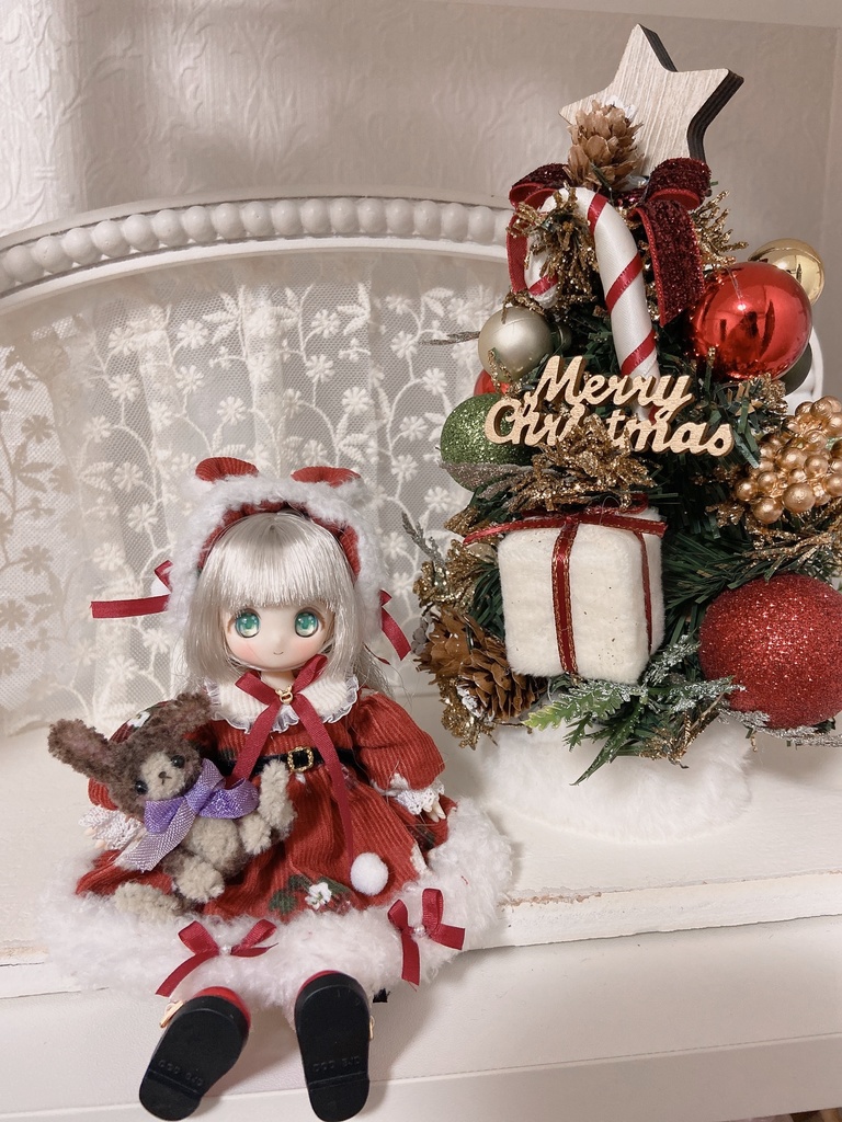 うさぎファーワンピース