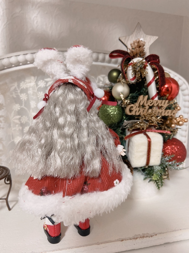 うさぎファーワンピース