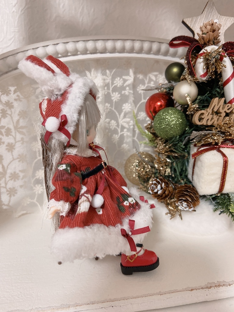 うさぎファーワンピース