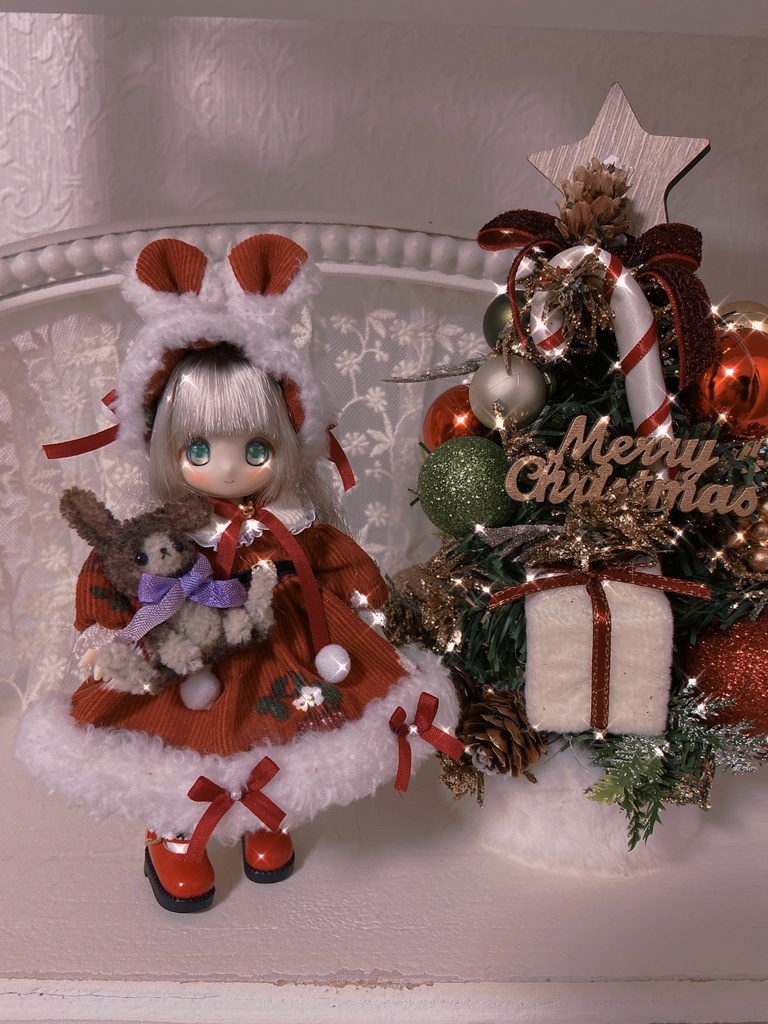 うさぎファーワンピース