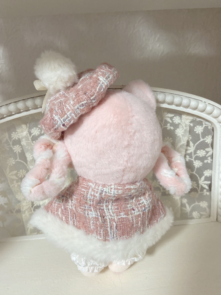 ツィードケープ&ぽんぽん帽子