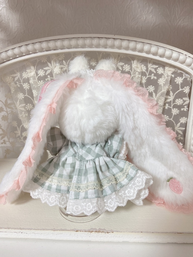 うさ耳ギンガムワンピース(ぐりーん)