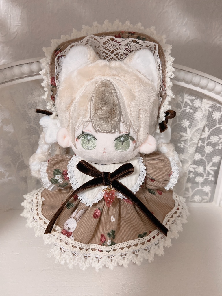 コーデュロイいちごブラウンワンピース(15)