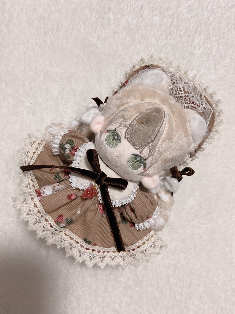 コーデュロイいちごブラウンワンピース（15）