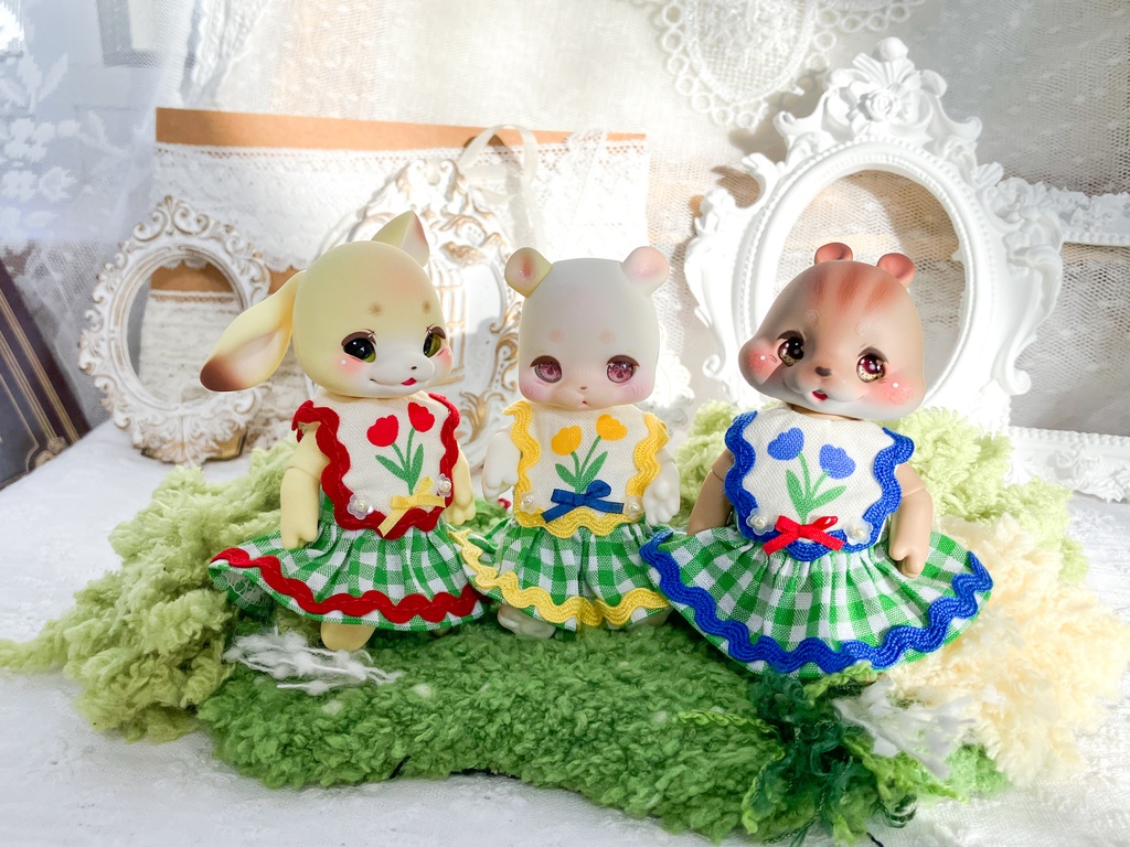 レトロポップチューリップワンピース