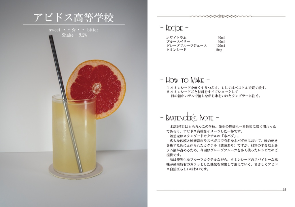 ブルーアーカイブ学校別カクテル本『echolocation』