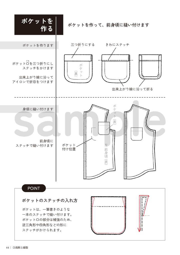 ワイシャツの描き方 1.構造編