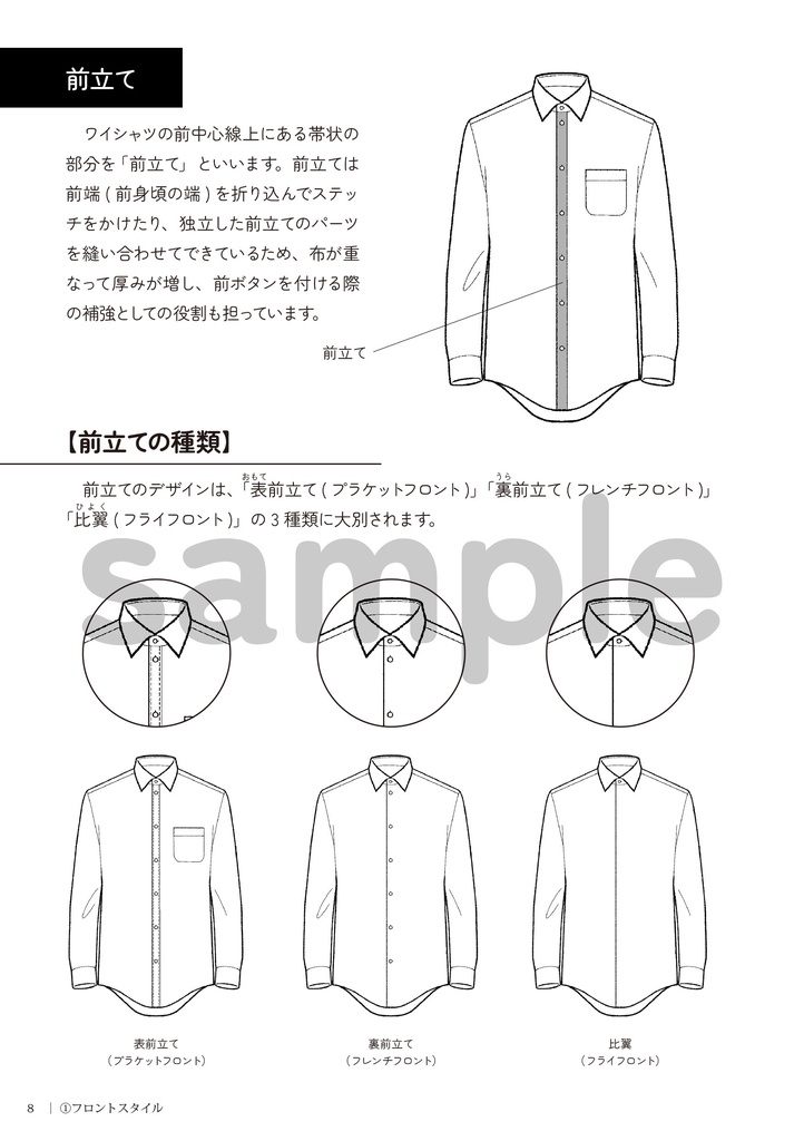ワイシャツの描き方  4.ディティール編