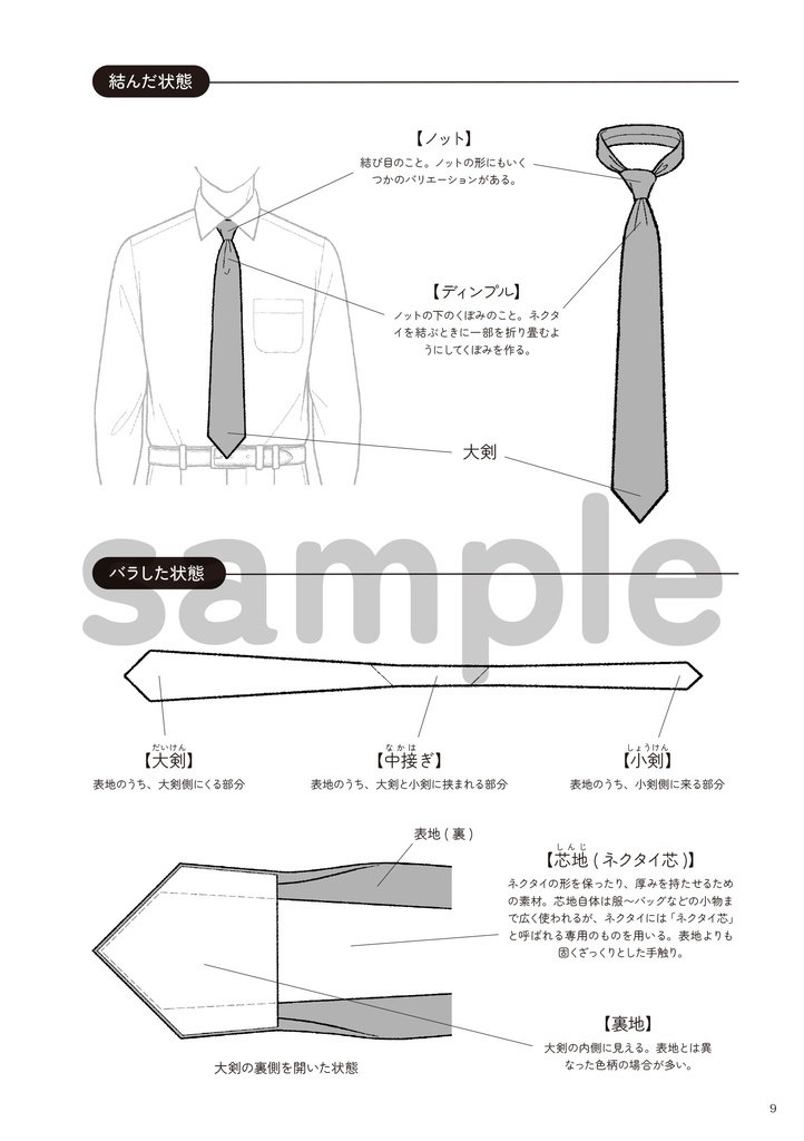 ネクタイの描き方 1.基本編