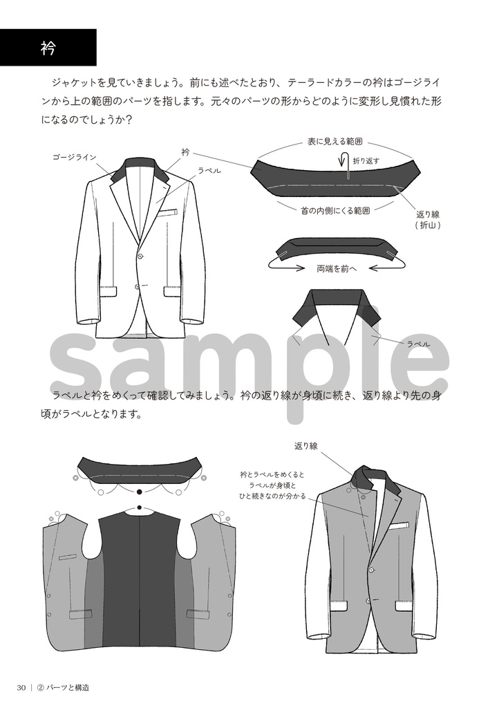 スーツの描き方 1.ジャケットの構造編