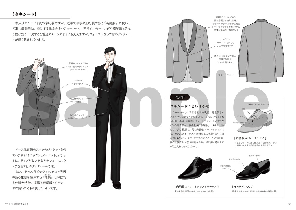 スーツの描き方 2.ジャケットのディティール編