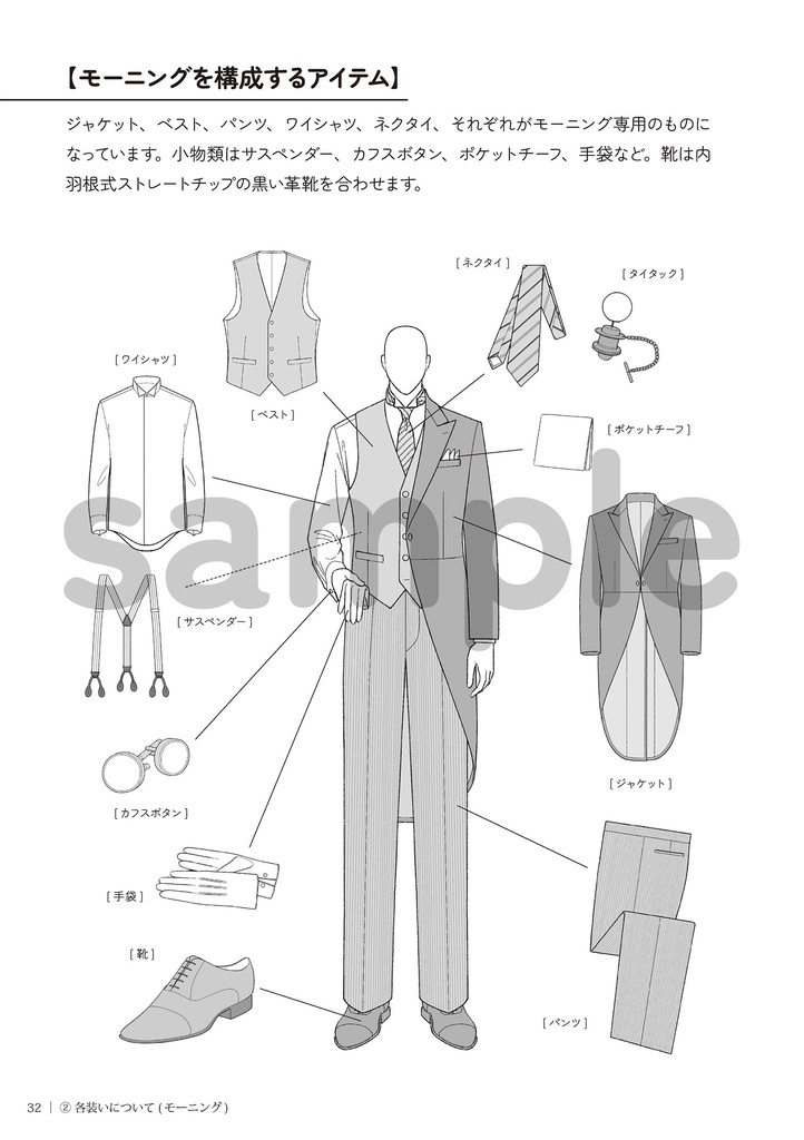 スーツの描き方 4.フォーマル編