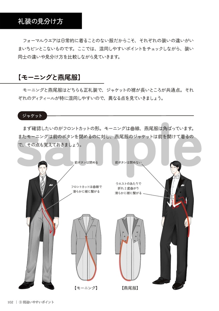スーツの描き方 4.フォーマル編