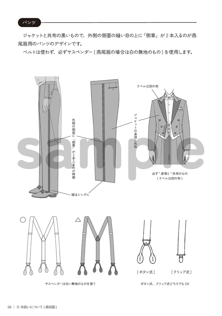 スーツの描き方 4.フォーマル編