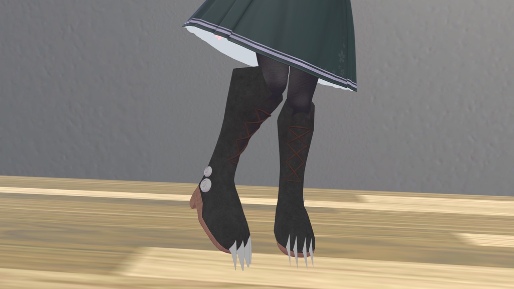 【改変素材】ケモ爪ブーツ