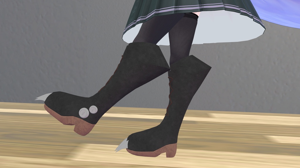 【改変素材】ケモ爪ブーツ