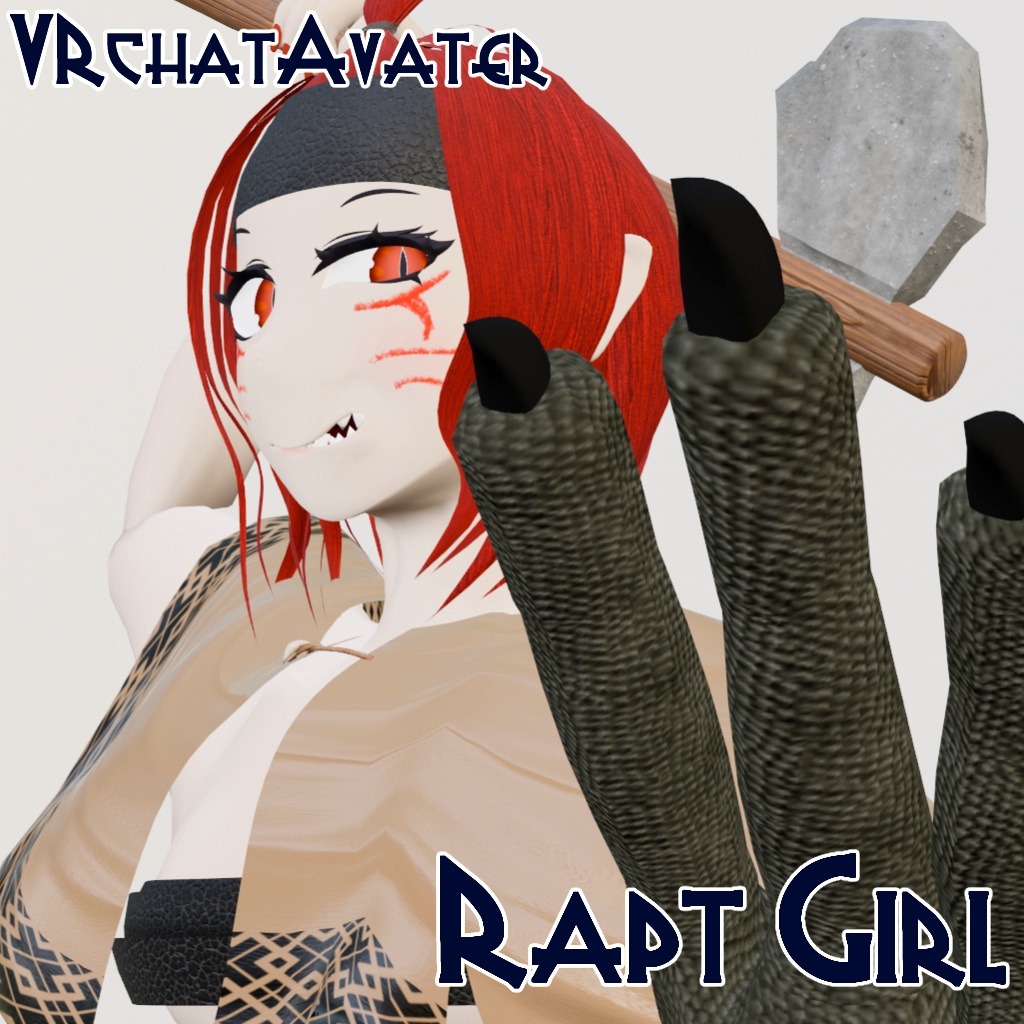 VRC向けアバターモデル 「RaptGirl」~ラプトガール~