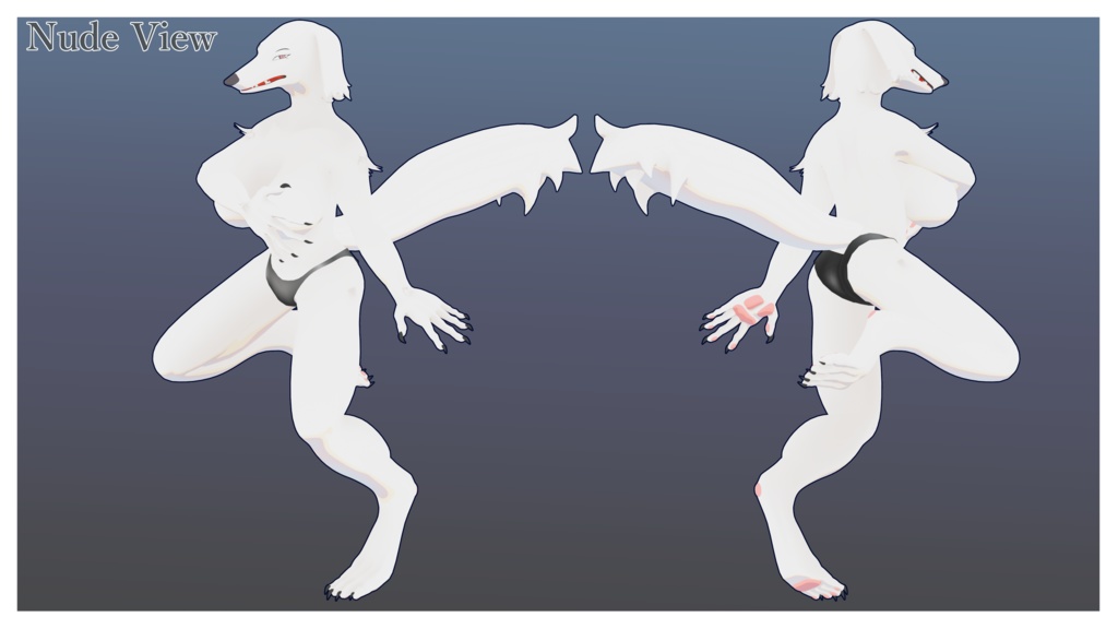 VRchat用メスケモアバター「零華~reika~」