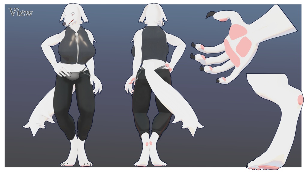 VRchat用メスケモアバター「零華~reika~」