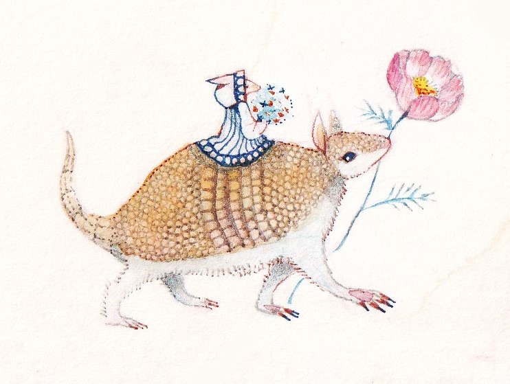 【原画】花のお届け