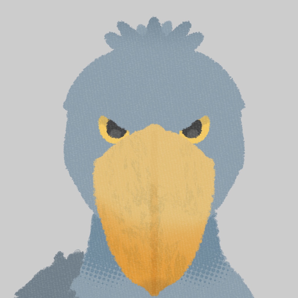 【無料/投げ銭】ハシビロコウ アイコン