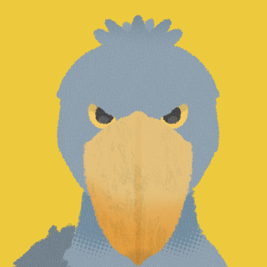 【無料/投げ銭】ハシビロコウ アイコン