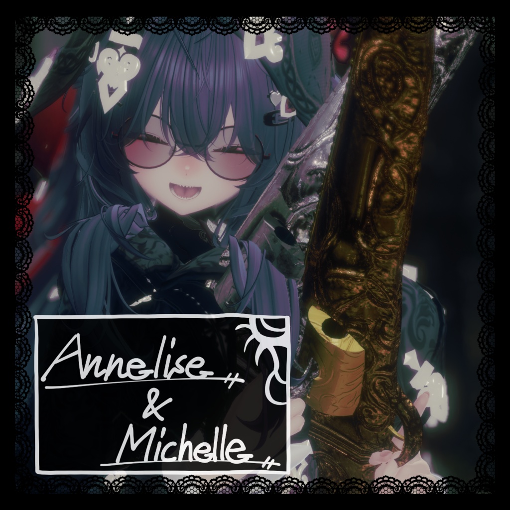 【20%OFF！】【オリジナル3Dモデル】双銃『Annelise&Michelle（射撃ギミック付き）』