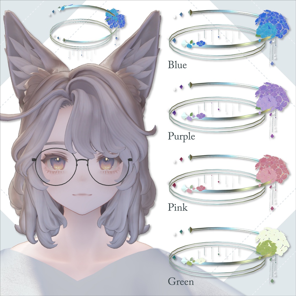 Sale!【VRChat用アクセサリー】Ajisai Halo