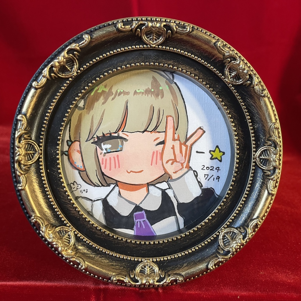 「ウインクで星飛ばすメイド」ミニ原画