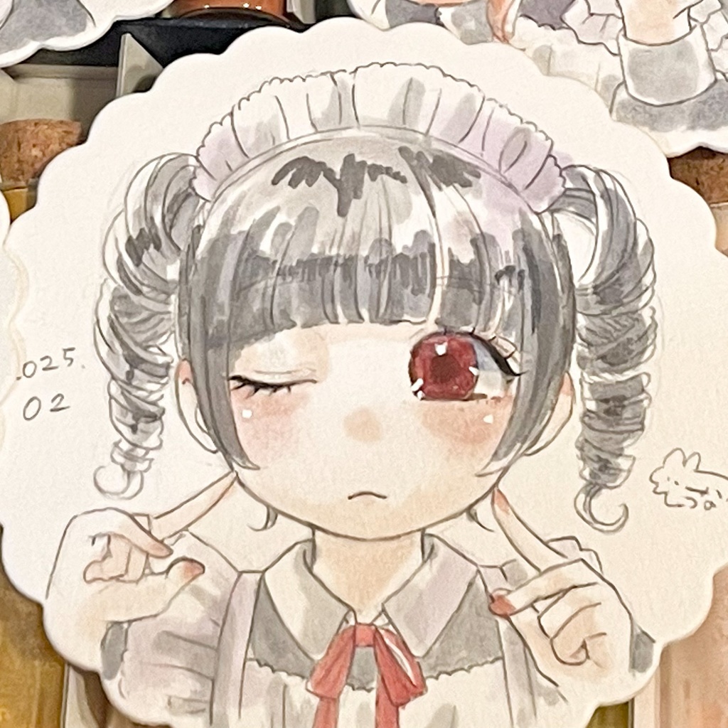 「garnet」paper portrait