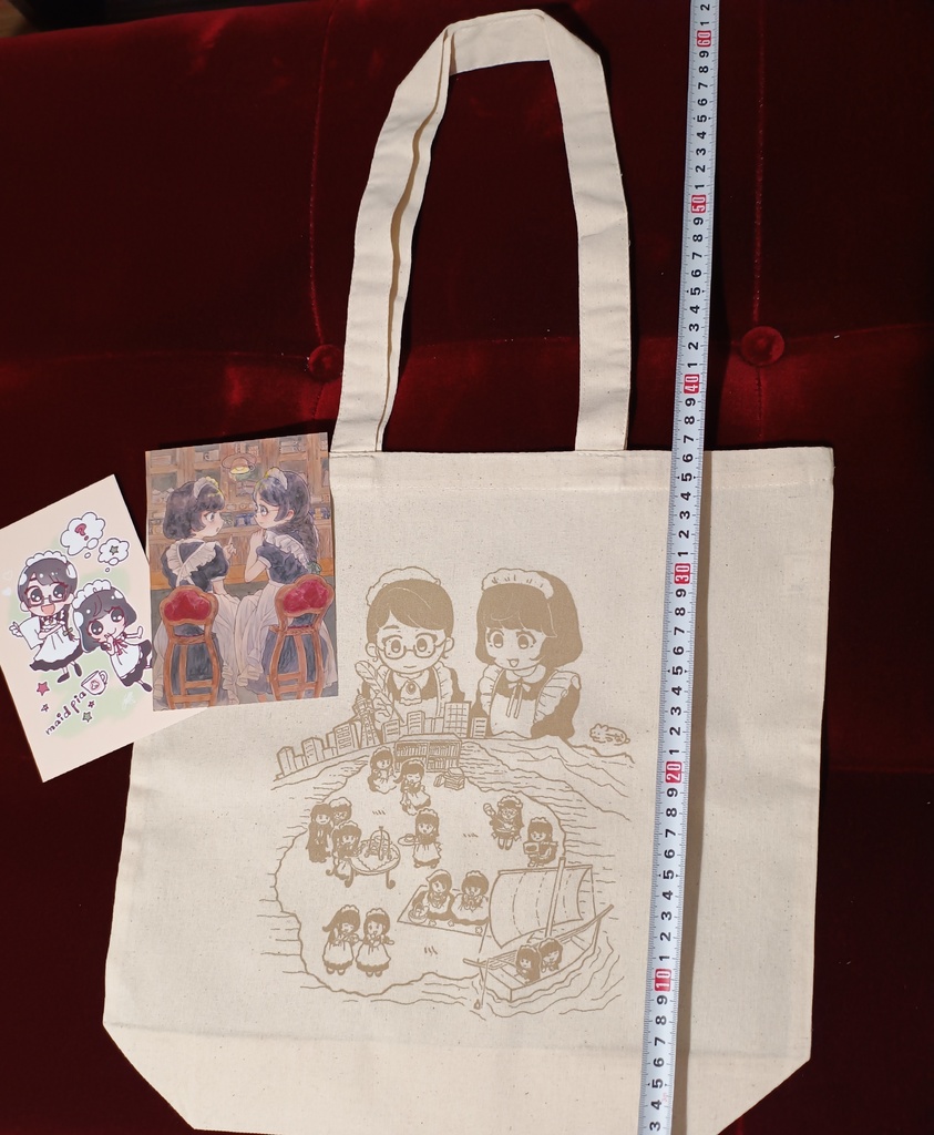 「空想メイドピア」マチ付きトートバッグ&ポストカードセット